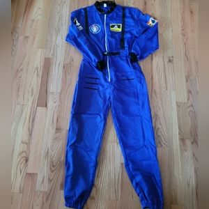 Men's Astronaut Costume XL Blue Jumpsuit Astronaut Halloween Costume